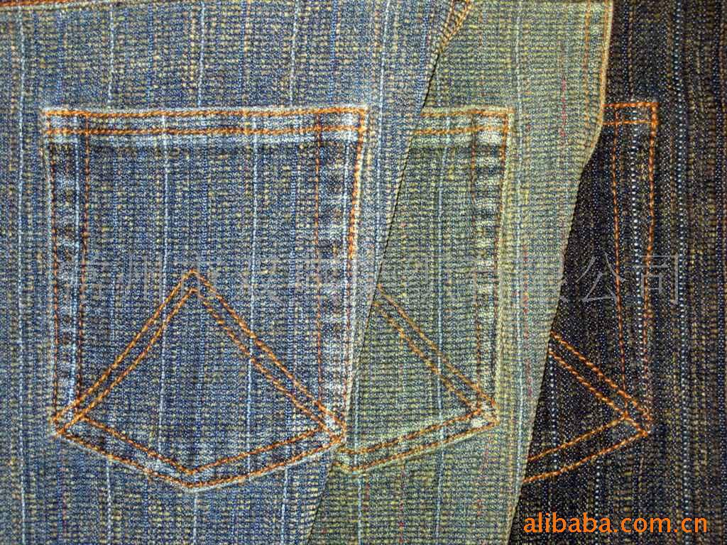 【厂家直销】供应粘胶棉涤弹力提花牛仔布（SY-01-013A）