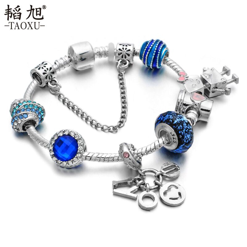 European and American fashion style bracelet small Bella string snake bone chain I Love Machine accessories beaded bracelet