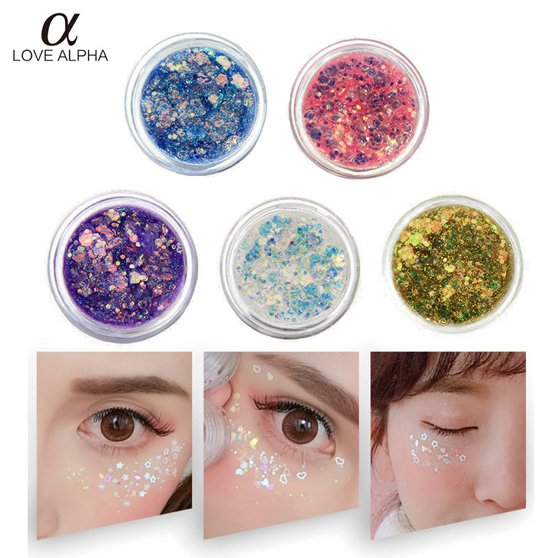 新款彩妆阿尔法亮片啫喱膏 彩色珠光lolita妆闪粉儿童表演湿眼影