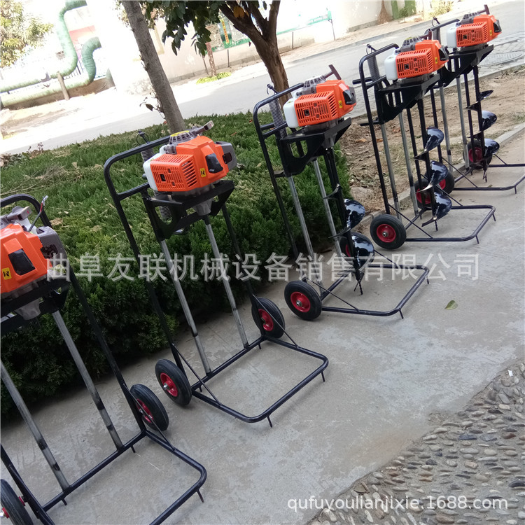 小型轻便打孔机 批发单人双人手提式钻孔机 植树造林汽油种树机59