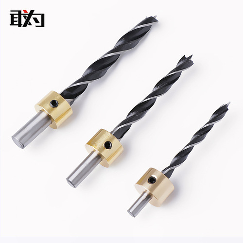 Woodworking 3-point drill, positioning drill bit – 6mm, 8mm, 10mm; step drill – 9mm; angled hole drill – part of the 