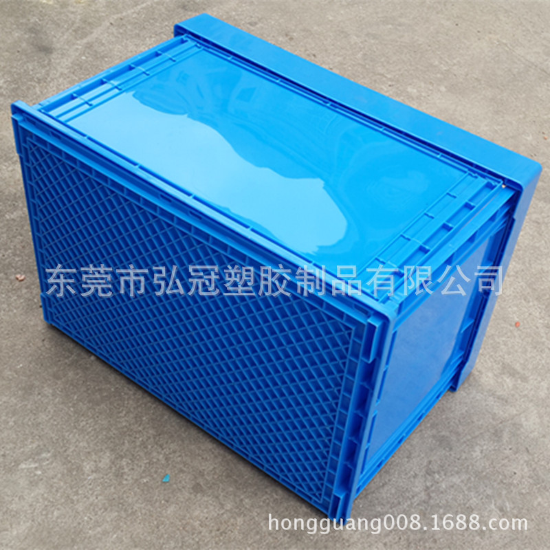 供应山东 塑胶折叠箱 塑料蓝色折叠物流箱 灰色折叠周转箱