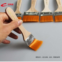 Factory direct sale 1-12 inch nylon hair brush for oil painting, watercolor, art brush, flat brush, synthetic fiber brush