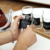 Import wineglass, small set, glossy cup with glass