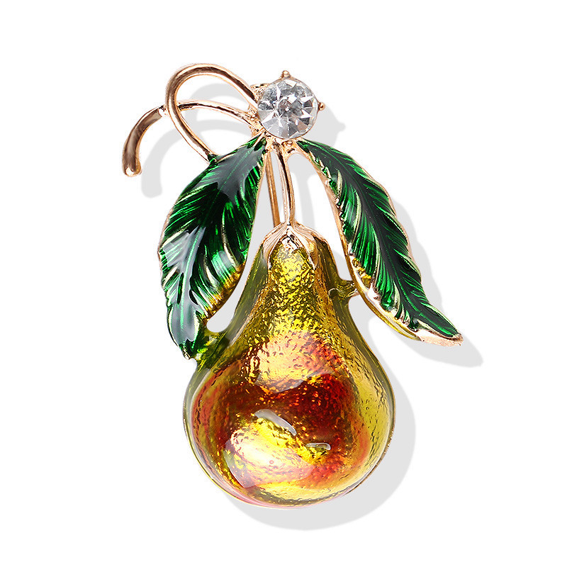 Spilla a forma di zucca in smalto e lega accessorio elegante_voghion.com