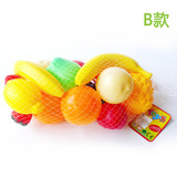 Детская семейная игрушка, сетчатая сумка, сумка-чехол, пластиковый реалистичный комплект для детского сада для фруктов и овощей