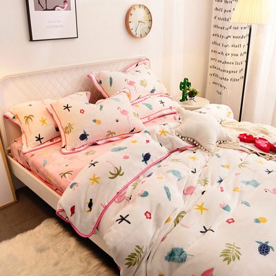 冬季保暖金貂絨被套單雙人加厚珊瑚絨被子防靜電禮品被罩廠家批發