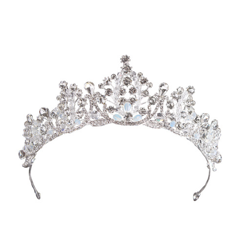 New Korean style bridal crown necklace earrings three-piece wedding hair accessories wedding dress chain manufacturer wholesale