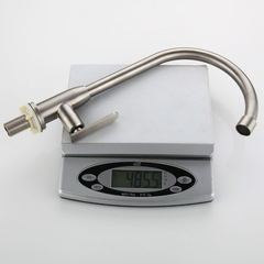 Supply high-quality SUS304 stainless steel kitchen single faucet, brushed wash basin sink single cold faucet