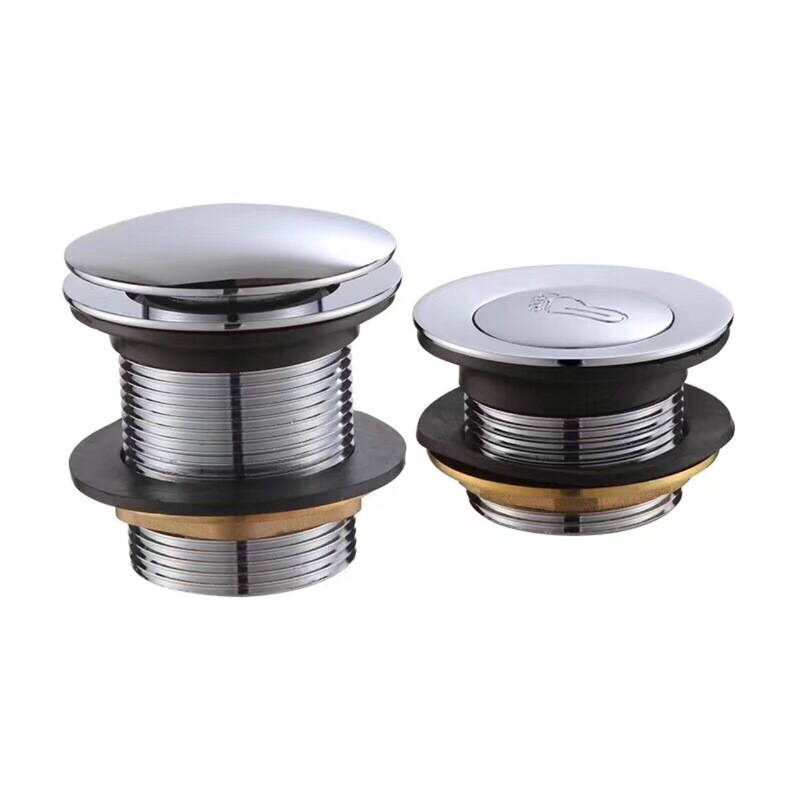 Copper bath tub drain bouncing core foot shower room drain barrel valve drain fittings