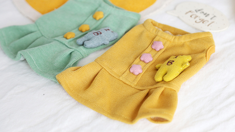 小熊星星扣连身裙