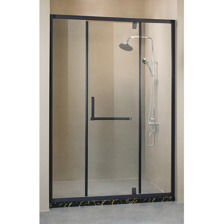 廠價直銷高檔砂黑不鏽鋼淋浴房鋼化玻璃門簡易沐浴房衛生間隔斷