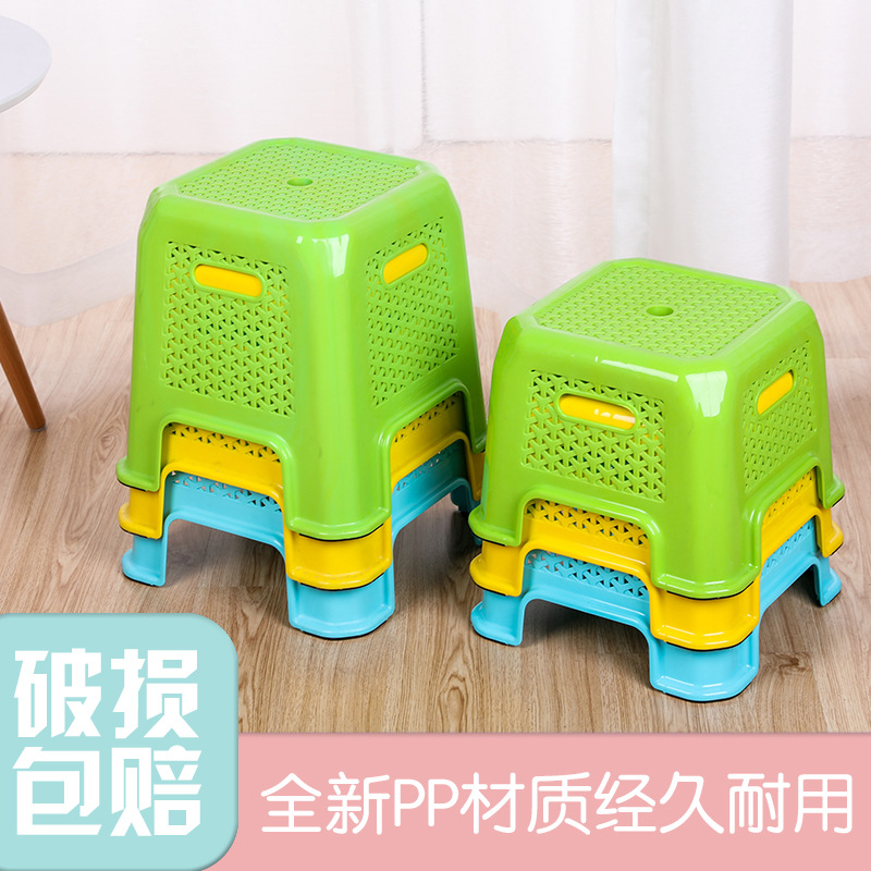 stool Plastic Wooden bench household Children's stool thickening Cartoon non-slip Stirrup Plastic stool Pedal baby Low stool take a shower