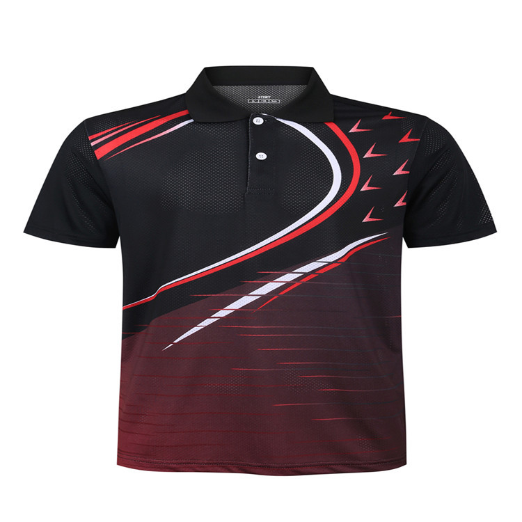 男夏季POLO衫 数码印热升华全涤透气翻领短袖T恤 定制速干运动T恤|ms