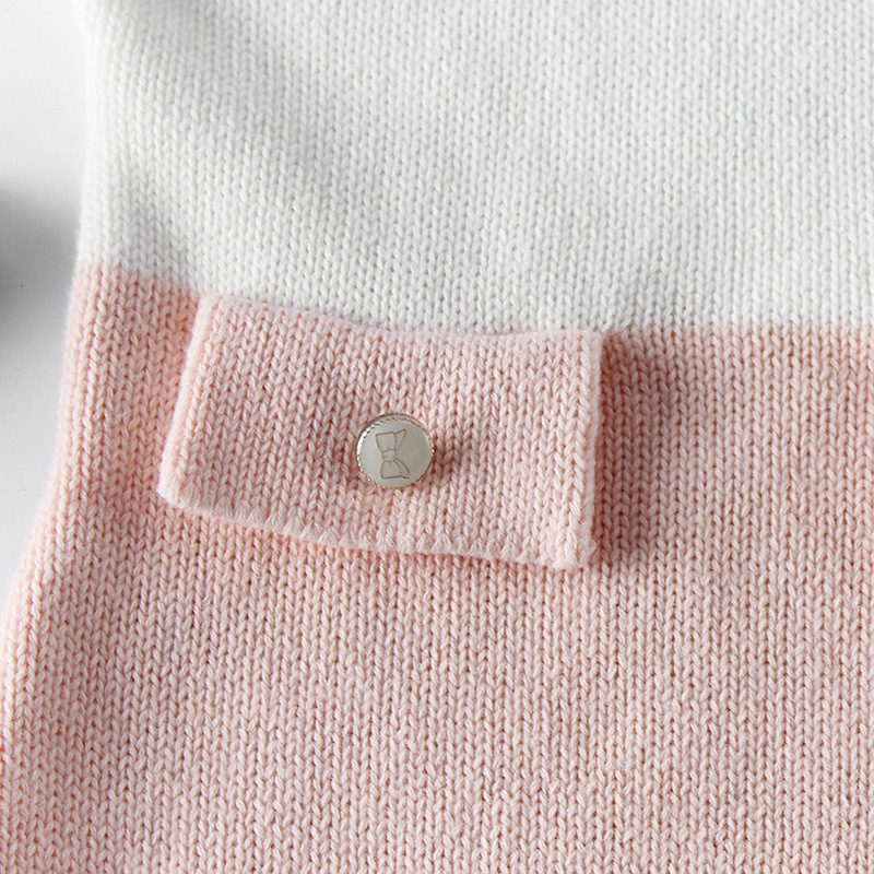 Ins tavaszi őszi csecsemő gyermek férfi és női babakészlet zsebkabát + gyapjú kötött lánctalpas ruhák_voghion.com