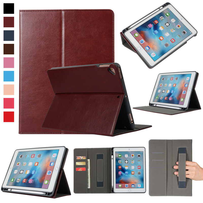 Imitation cowhide iPad 9.7 2017 pen -handle hand support card tablet…