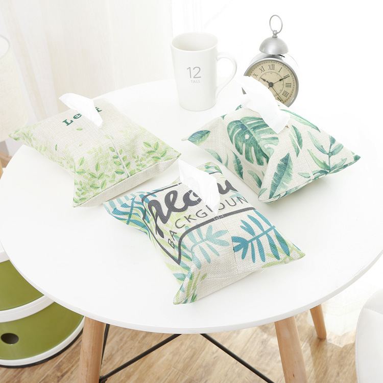 创意棉麻纸巾盒车载家居纸巾套布艺抽纸盒定做纸抽袋抽纸巾袋批发|ms