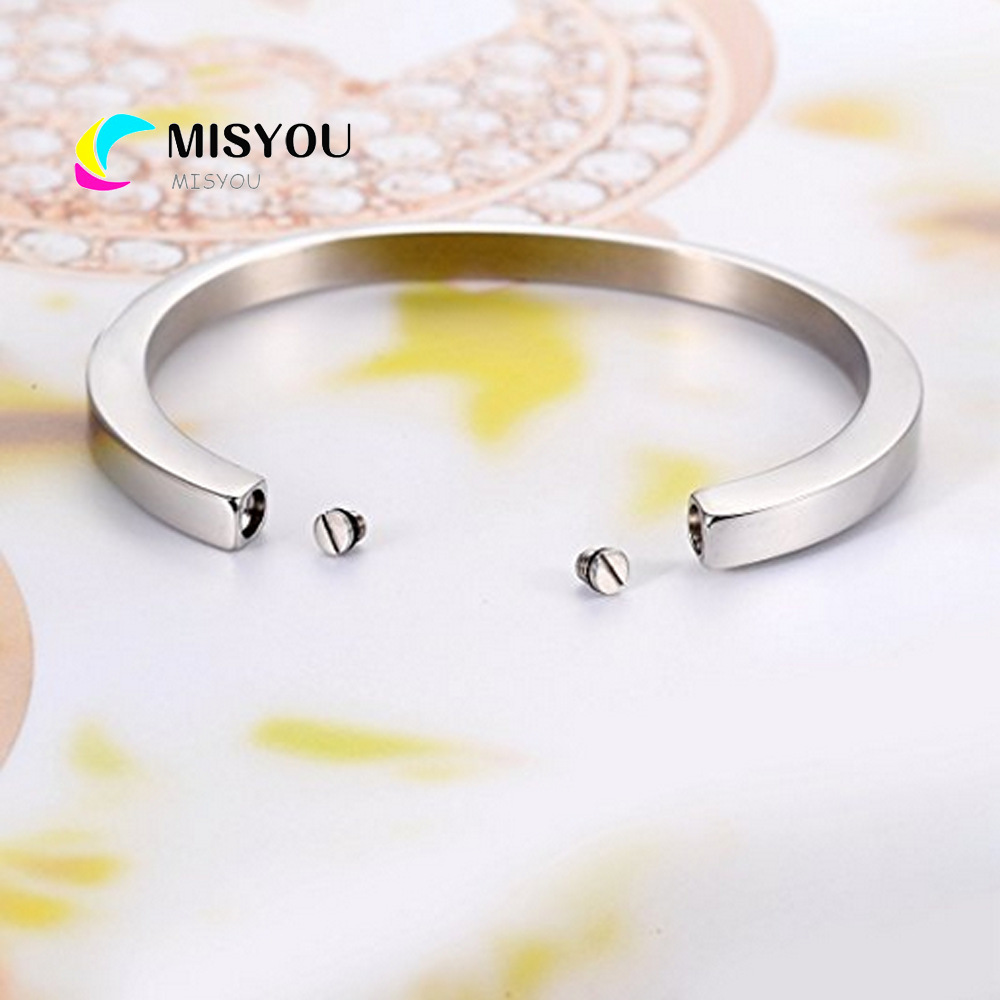 Joyería de acero inoxidable se puede abrir conmemorativa mascota pelo cinerario ataúd pulsera hombres y mujeres titanio acero pulsera cinerario pulsera