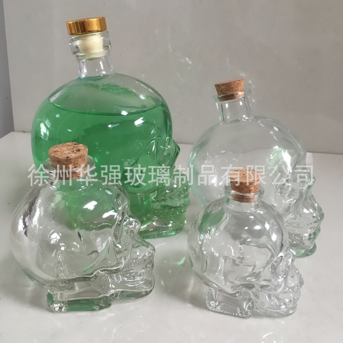 厂家直销250-1000ml酒瓶骷髅头酒瓶 玻璃 付特加 酒瓶红酒瓶