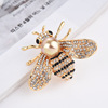 Fashionable crystal, brooch, accessory, Bumblebee from pearl, pin lapel pin, new collection, bee