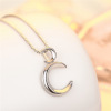 Platinum necklace, fashionable pendant, accessory, jewelry, simple and elegant design, Korean style