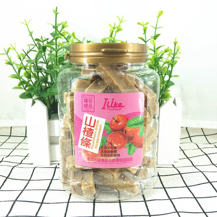 批发香港进口零食 瑞佳诚品 llike 无添加山楂条蜜饯180g*24瓶/箱