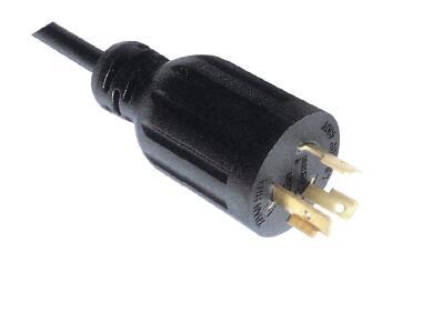 美标三芯插头 自锁插 电源线延长线批发 NEMA L8-20P 煊华