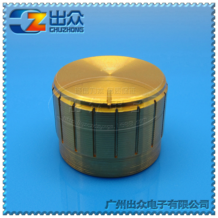 工厂 音频金属旋钮电位器宽23高17金色旋钮电位器