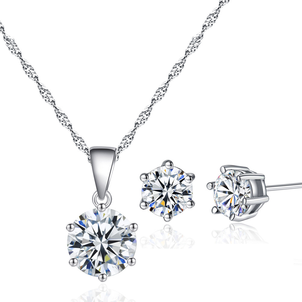 earrings with zircon