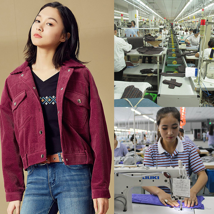 【淘工廠】女裝來樣加工杭州服裝加工廠代工夾克茄克外套定制貼牌