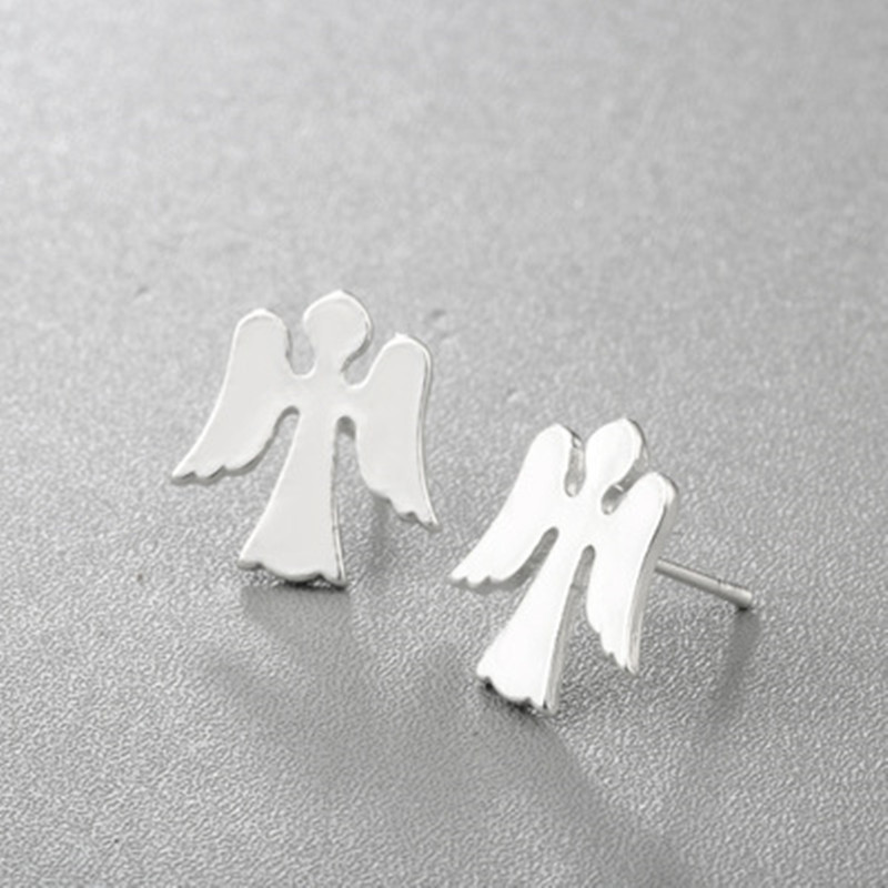 Ear Studs Angel Wings Cross Ear Studs display picture 3