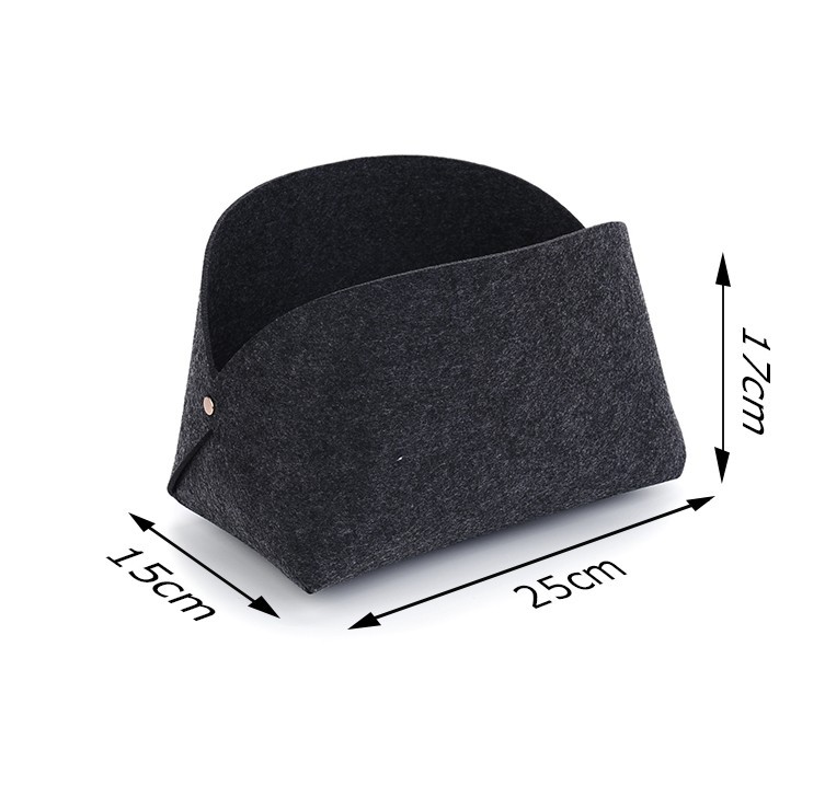 Felt Storage Basket Black