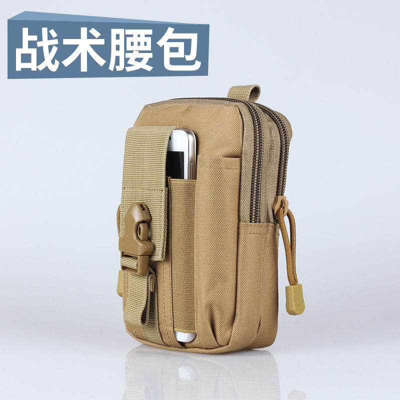Manufactor wholesale camouflage tactics Waist pack High-capacity waterproof man Mountaineering Outdoor sports mobile phone canvas Bag