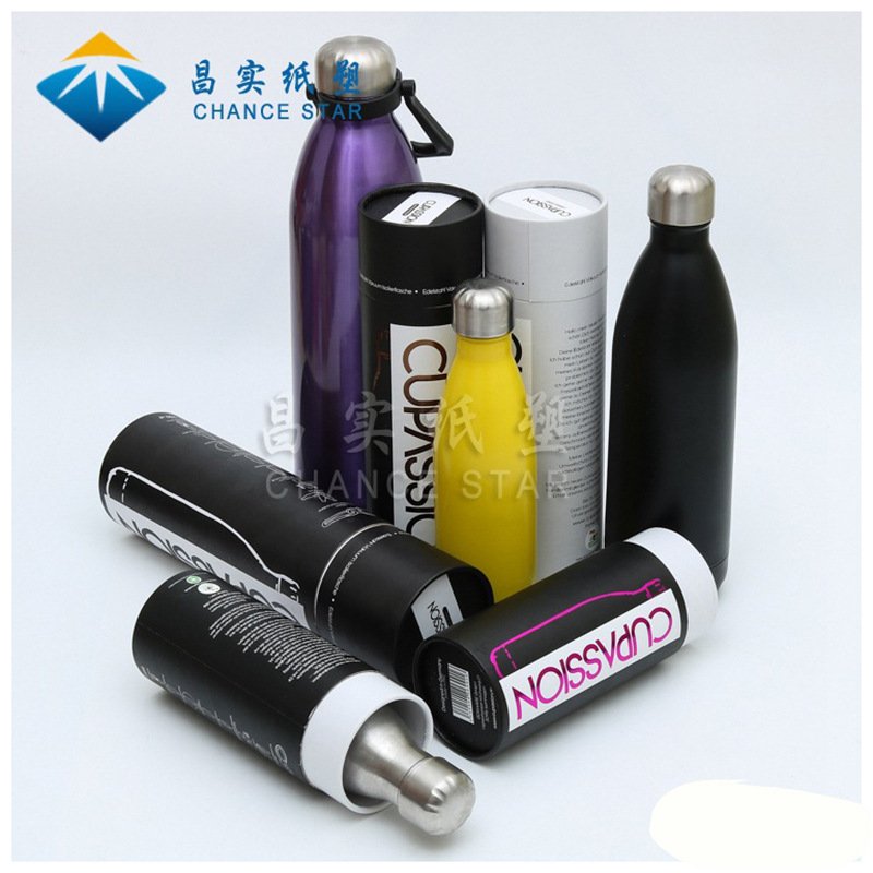 厂家保温杯圆筒纸罐牛皮纸筒玻璃杯纸管杯子纸罐包装盒