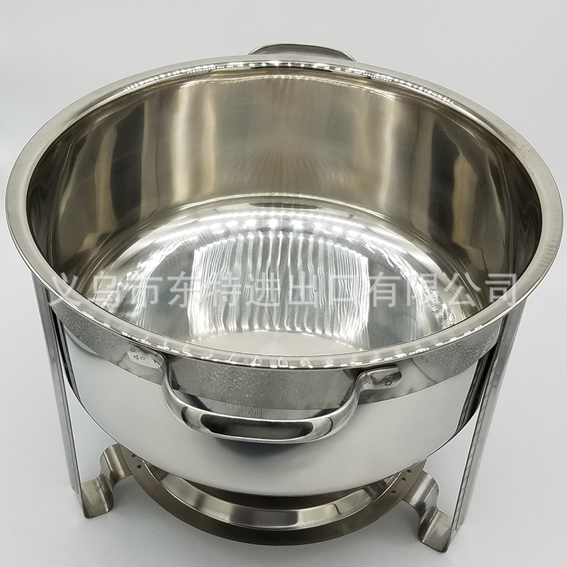 Factory direct sales of stainless steel dining stoves, straight-leg double-layer alcohol stoves, hotel and restaurant buffet stoves, hanging lid dining stoves detail image 8