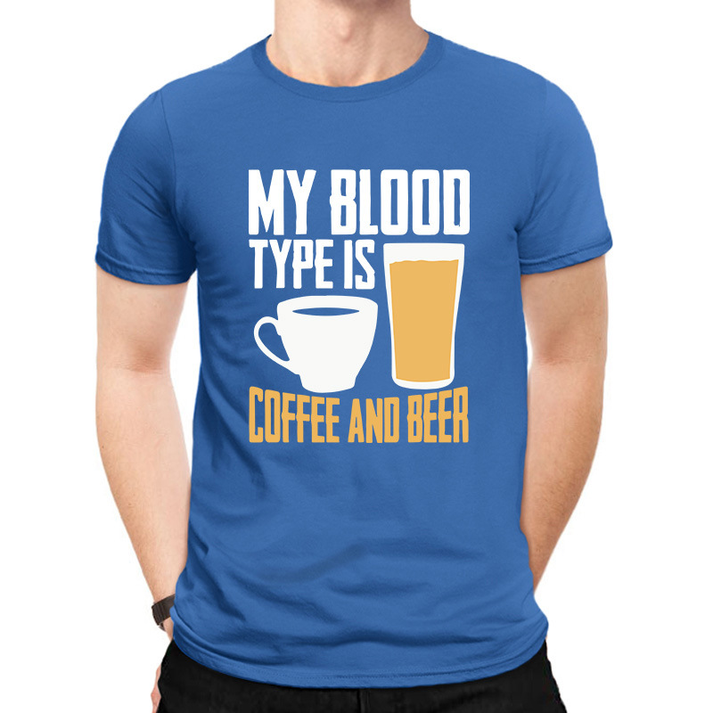 Camiseta de manga corta de café y cerveza caliente para hombre NSSN1183