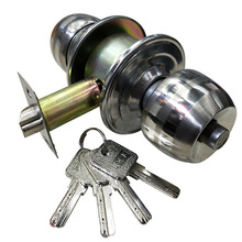 【厂家直销】电脑匙不锈钢球形锁 室内门圆锁单舌旋钮锁现货批发