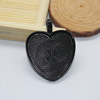 Necklace heart shaped, pendant, 25mm, with gem