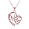 Necklace heart shaped, chain for key bag  with letters for mother, Amazon, wholesale