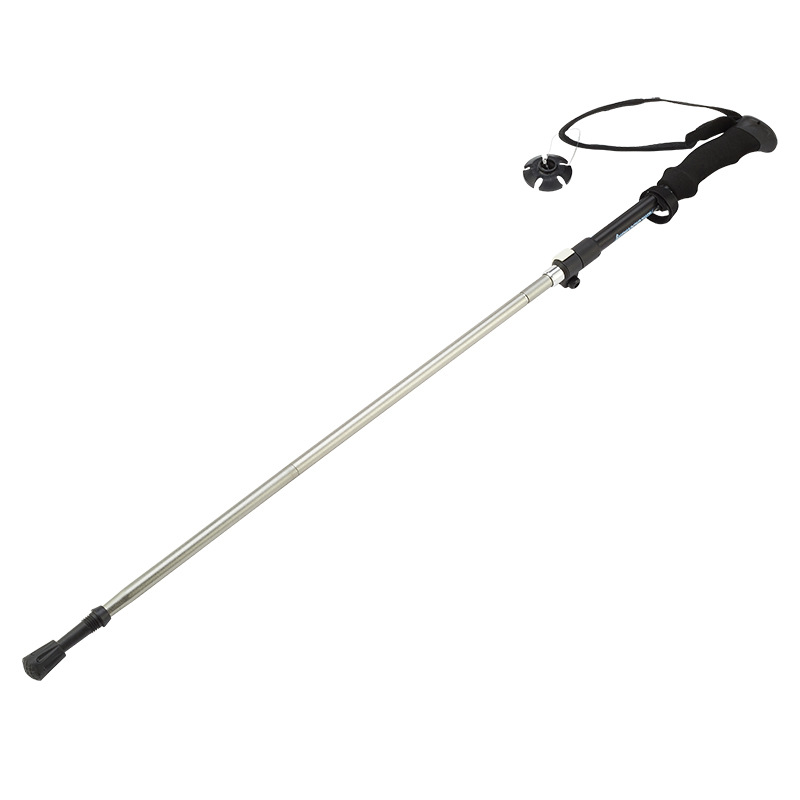 outdoors motion Portable Alpenstock thickening aluminium alloy Telescoping Foldable Walking stick on foot light Walking stick