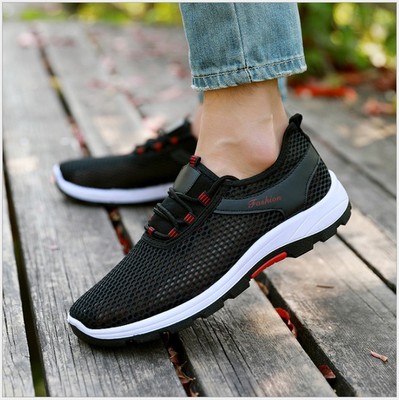 man Mesh shoes summer ventilation Deodorization Korean Edition Versatile Trend Schoolboy leisure time gym shoes run Walking shoes non-slip