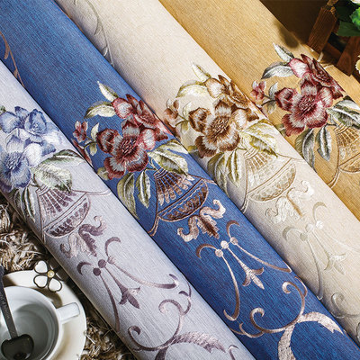 苏绣 刺绣墙布 客厅 背景墙  卧室 环保 防水 刺绣壁布 工厂直销