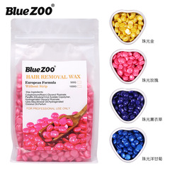BlueZOO Cross-border E-commerce Waterproof Labeling Quick Hair Removal Glitter Beeswax Bean Honey Wax 500g Bag 4 Colors