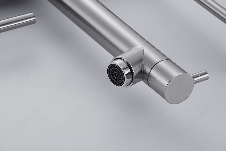 Haimingsi Spring brushed high-end kitchen faucet sink vegetable faucet dual water outlet cold and hot water 9125 undefined