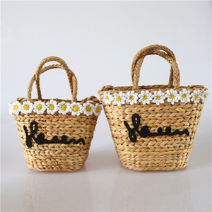 Daisy Bag New ZA Flower and Grass Bag Handbag Woven Bag Cucurbita Grass Handbag Single Shoulder Women’s Bag