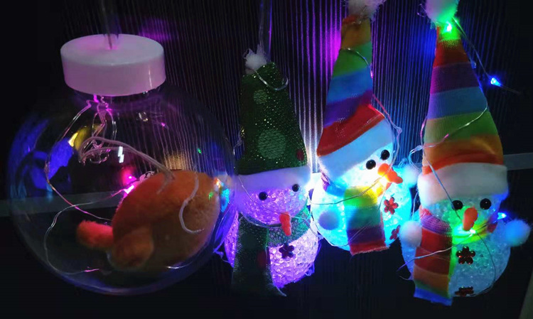 Fashion Colorful LED Luminous Portable Snowman Lantern Childrens Toyspicture1