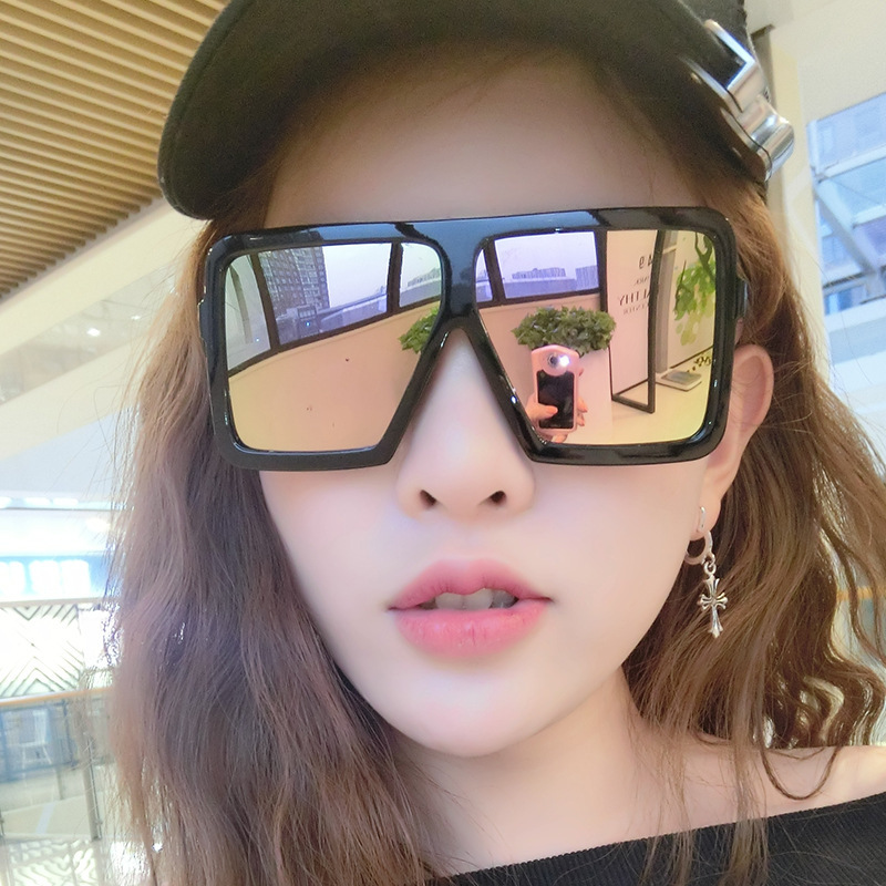 Nuevas gafas de sol Rojas personalizadas en línea 9786 gafas de sol de hip hop de hombres y mujeres gafas de sol de Marco elegante europeo y americano al por mayor