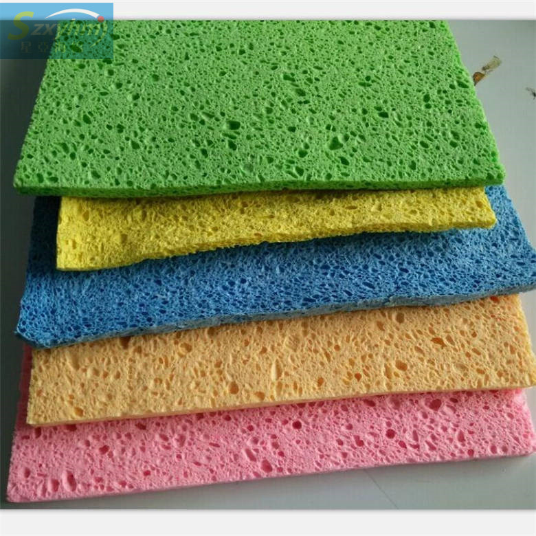 批发优质彩色木浆棉 纤维洗脸扑 木浆洗脸棉 青蛙木浆绵 可定制