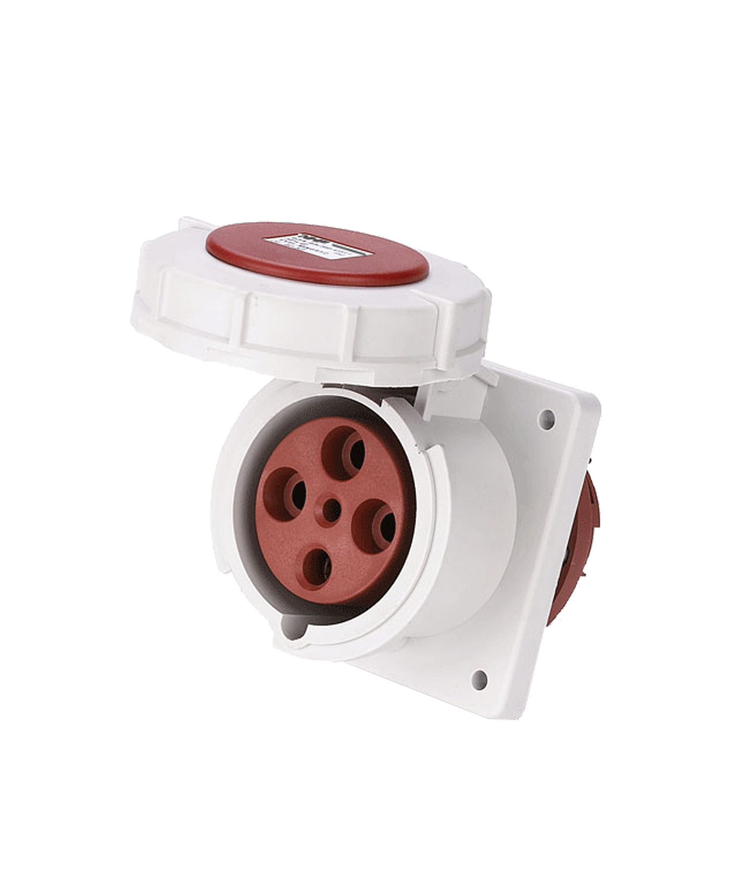 工业插座6432  4P63A防水插座暗装直插座IP67 380V 防尘暗装直座