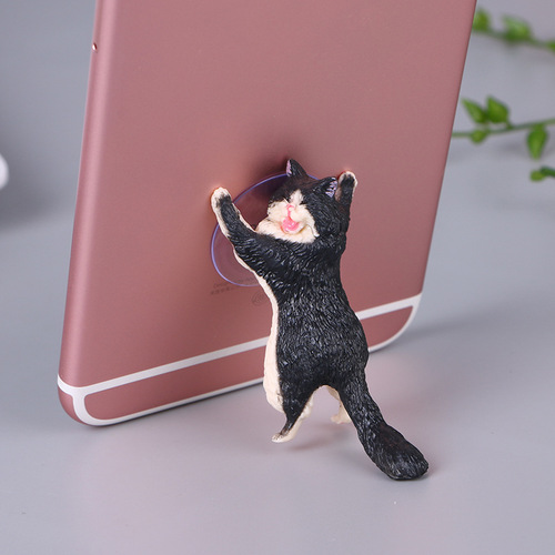 Same style cat suction cup mobile phone holder street stall supply hand model desktop cute pet ornaments manufacturer wholesale